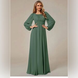 Every Pretty Elegant Green Maxi Dress